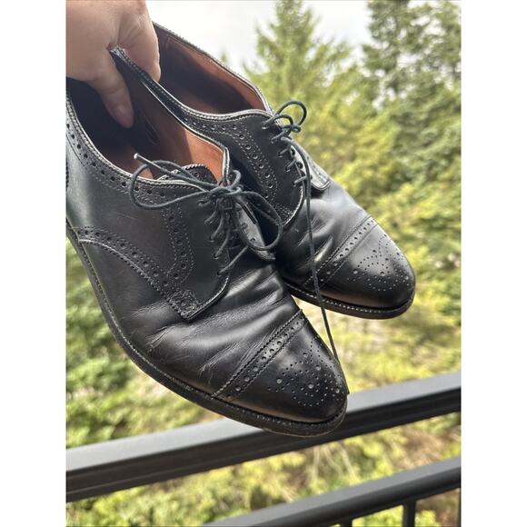 Allen Edmonds Men’s Sanford Dress Shoes Size 9 Leather Made In USA Black - Picture 14 of 15